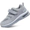 imagePERSOUL Kids Shoes for Boys Girls Children Tennis Sports Athletic School Running SneakersGrey