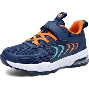 imagePERSOUL Kids Shoes for Boys Girls Children Tennis Sports Athletic School Running SneakersBlueorange 1