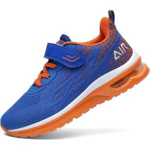 imagePERSOUL Kids Shoes for Boys Girls Children Tennis Sports Athletic School Running SneakersBlueorange