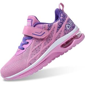 imagePERSOUL Kids Shoes for Boys Girls Children Tennis Sports Athletic School Running SneakersPink1
