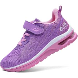 imagePERSOUL Kids Shoes for Boys Girls Children Tennis Sports Athletic School Running SneakersPinkpurple