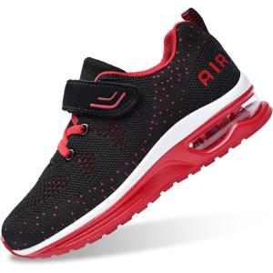 imagePERSOUL Kids Shoes for Boys Girls Children Tennis Sports Athletic School Running SneakersRed2