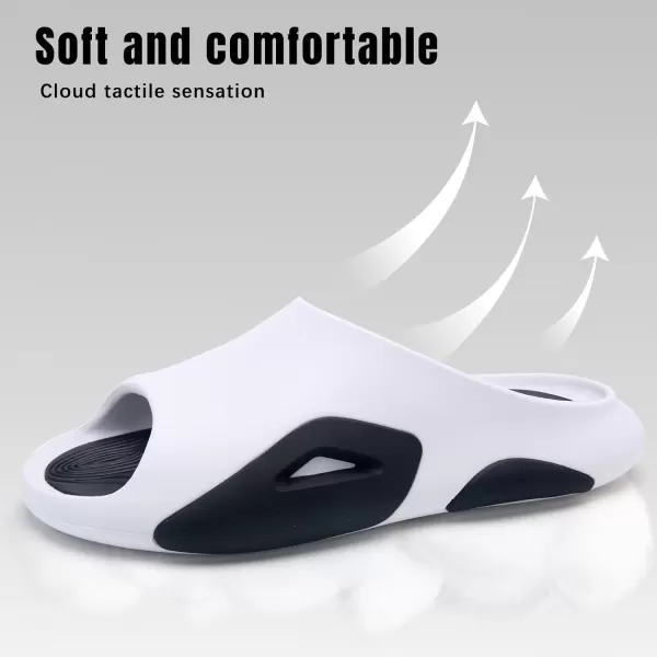 Cloud Slides for Women and Men Pillow Slippers Adjustable Strap Non-Slip Comfort Sandals for Bathroom Shower