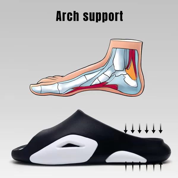 Cloud Slides for Women and Men Pillow Slippers Adjustable Strap Non-Slip Comfort Sandals for Bathroom Shower