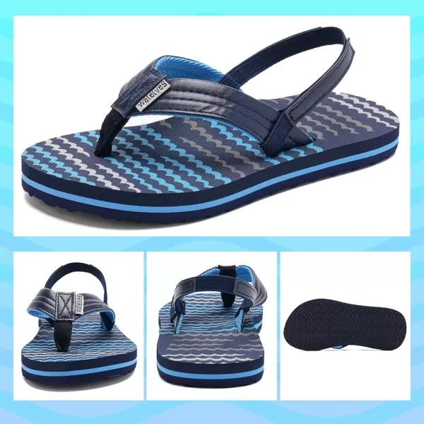 WateLves Girls &amp; Boys Kids Flip Flop Summer Slide Sandals Slip on Suitable for Bath Shower Beach Pool 