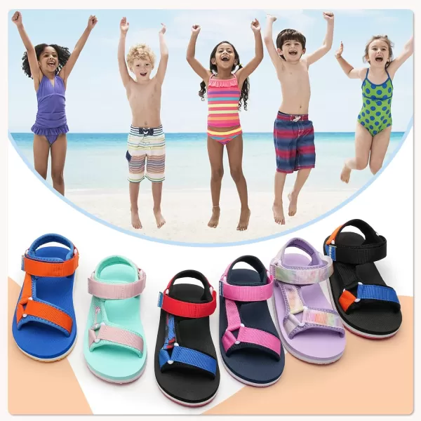 WateLves Kids Boys Girls Summer Outdoor Sandals for Adjustable Strap Open Toe Outdoor Beach Shoes