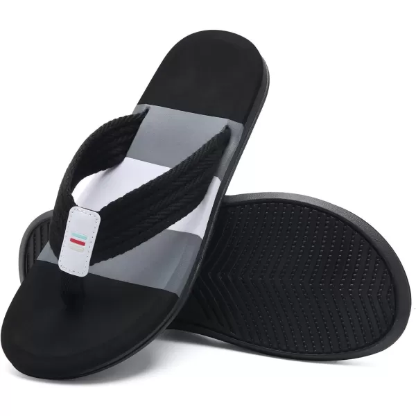 WateLves Mens-Flip-Flops-Thong-Sandals-with-Arch-Support Lightweight-Water-Shoes Open-Toe Comfort Summer-Beach-Slippers for Pool-Showers-Dorms Indoor-Outdoor