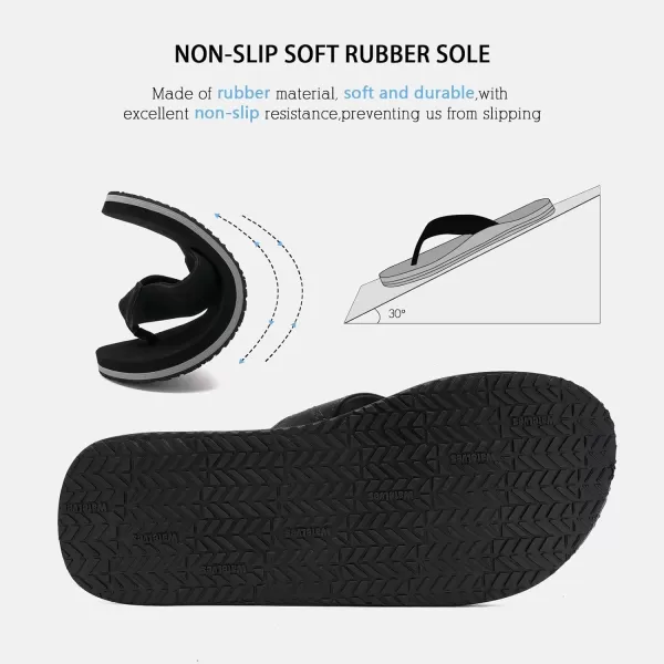 WateLves Mens-Flip-Flops-Thong-Sandals-with-Arch-Support Lightweight-Water-Shoes Open-Toe Comfort Summer-Beach-Slippers for Pool-Showers-Dorms Indoor-Outdoor