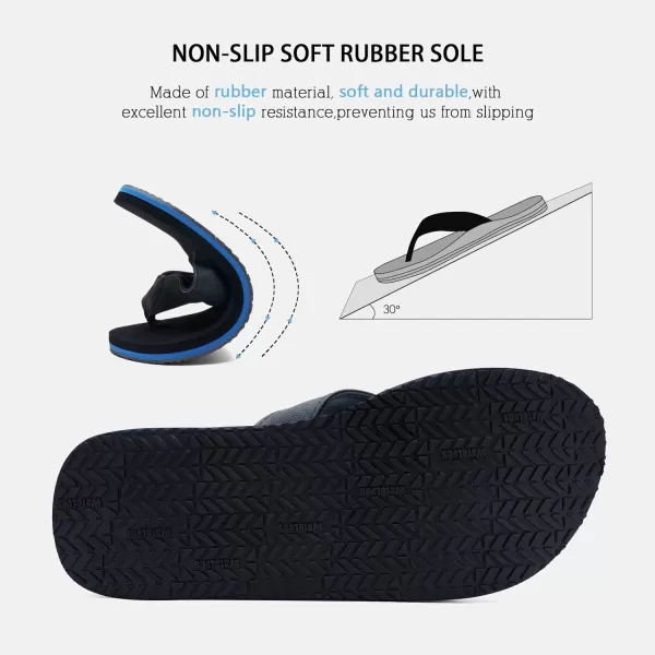 WateLves Mens-Flip-Flops-Thong-Sandals-with-Arch-Support Lightweight-Water-Shoes Open-Toe Comfort Summer-Beach-Slippers for Pool-Showers-Dorms Indoor-Outdoor