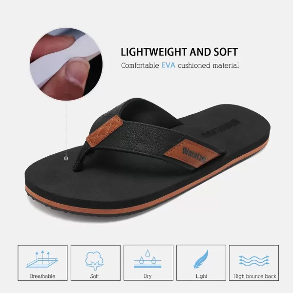 WateLves Mens-Flip-Flops-Thong-Sandals-with-Arch-Support Lightweight-Water-Shoes Open-Toe Comfort Summer-Beach-Slippers for Pool-Showers-Dorms Indoor-Outdoor