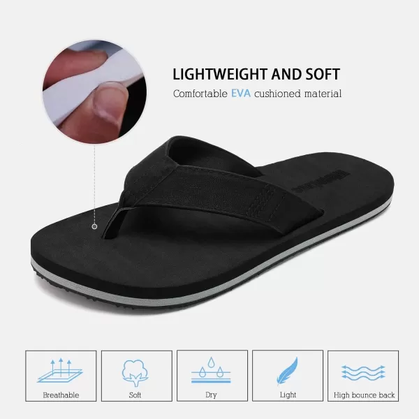 WateLves Mens-Flip-Flops-Thong-Sandals-with-Arch-Support Lightweight-Water-Shoes Open-Toe Comfort Summer-Beach-Slippers for Pool-Showers-Dorms Indoor-Outdoor