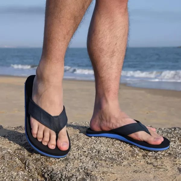WateLves Mens-Flip-Flops-Thong-Sandals-with-Arch-Support Lightweight-Water-Shoes Open-Toe Comfort Summer-Beach-Slippers for Pool-Showers-Dorms Indoor-Outdoor