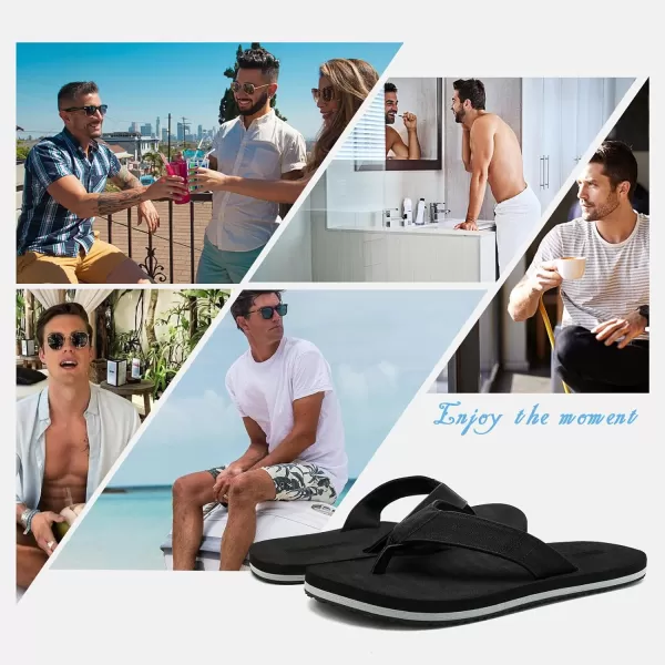 WateLves Mens-Flip-Flops-Thong-Sandals-with-Arch-Support Lightweight-Water-Shoes Open-Toe Comfort Summer-Beach-Slippers for Pool-Showers-Dorms Indoor-Outdoor