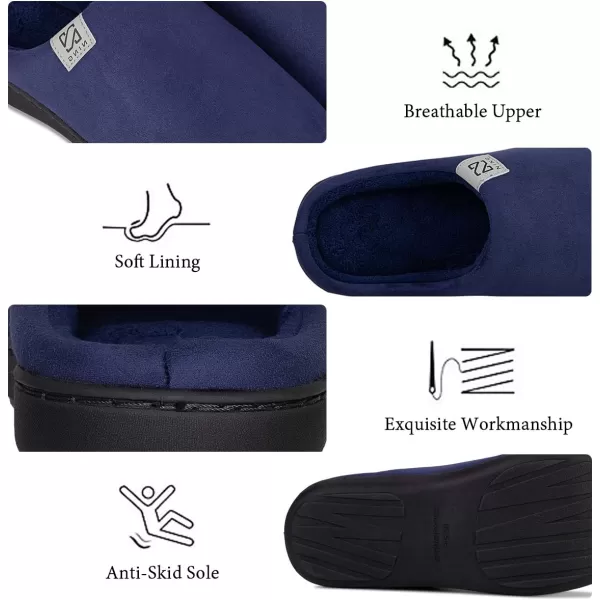 WateLves Men's and Women's Classic Memory Foam Slippers Comfort Plush Lining House Shoes for Indoor &amp; Outdoor