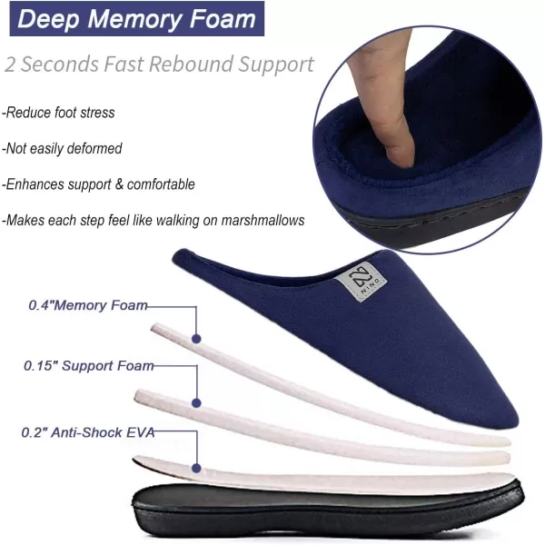 WateLves Men's and Women's Classic Memory Foam Slippers Comfort Plush Lining House Shoes for Indoor &amp; Outdoor