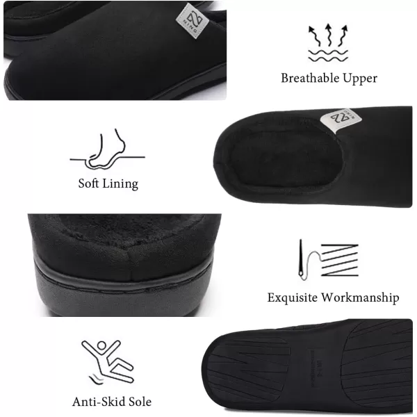 WateLves Men's and Women's Classic Memory Foam Slippers Comfort Plush Lining House Shoes for Indoor &amp; Outdoor