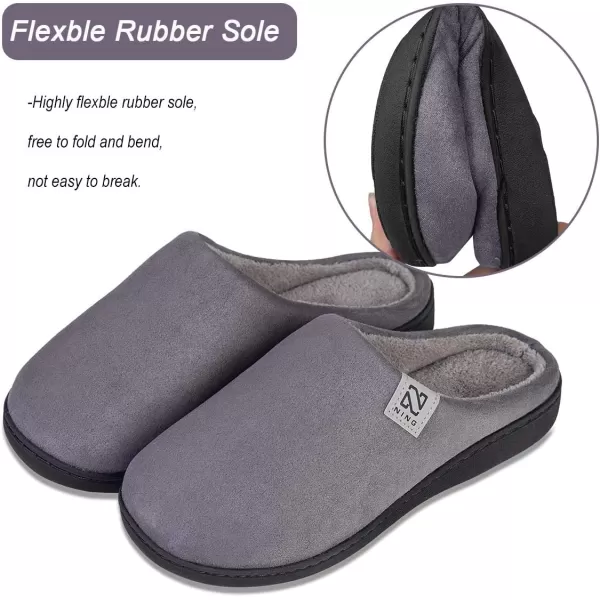 WateLves Men's and Women's Classic Memory Foam Slippers Comfort Plush Lining House Shoes for Indoor &amp; Outdoor