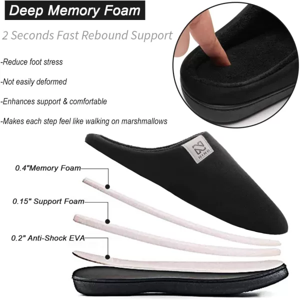WateLves Men's and Women's Classic Memory Foam Slippers Comfort Plush Lining House Shoes for Indoor &amp; Outdoor
