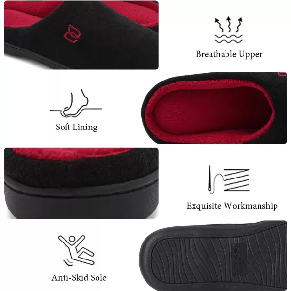 WateLves Men's and Women's Classic Memory Foam Slippers Comfort Plush Lining House Shoes for Indoor &amp; Outdoor