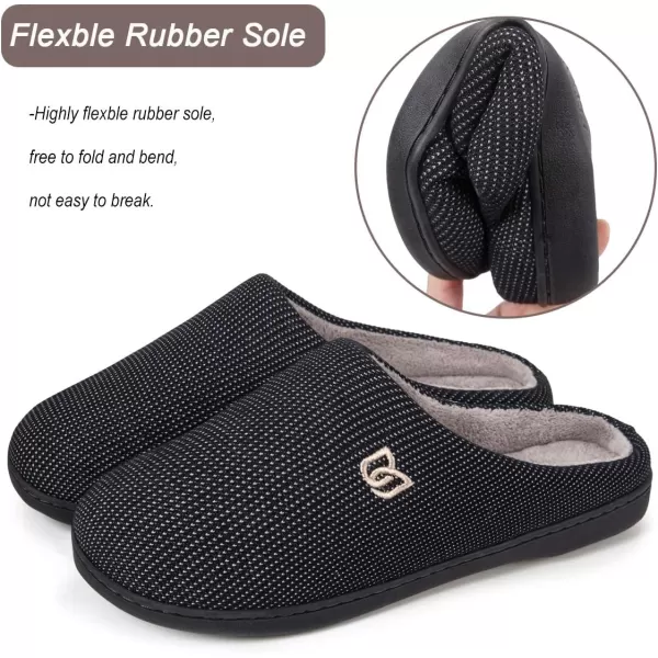 WateLves Men's and Women's Classic Memory Foam Slippers Comfort Plush Lining House Shoes for Indoor &amp; Outdoor