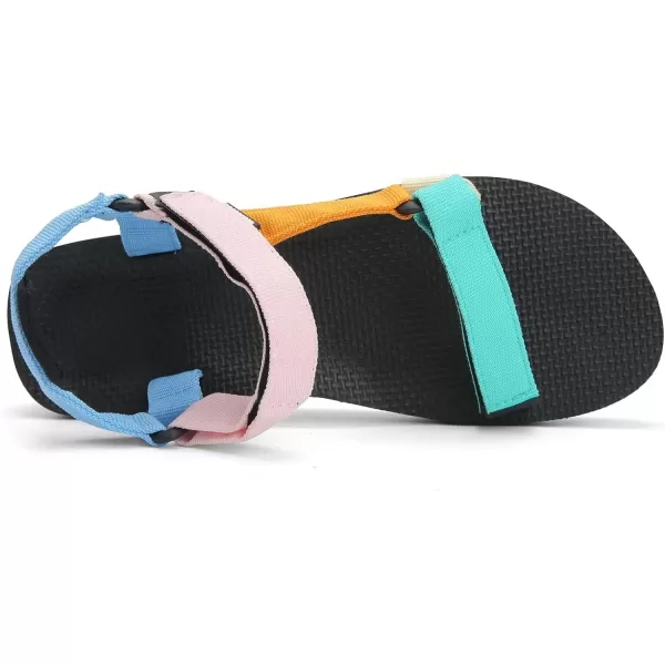 WateLves Womens-Sport-Sandals Outdoor-Hiking-with-Arch-Support Comfortable Webbing-Water-Athletic Beach-Shoes for Travel-Walking-Trekking-Camping
