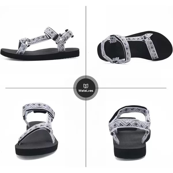 WateLves Womens-Sport-Sandals Outdoor-Hiking-with-Arch-Support Comfortable Webbing-Water-Athletic Beach-Shoes for Travel-Walking-Trekking-Camping