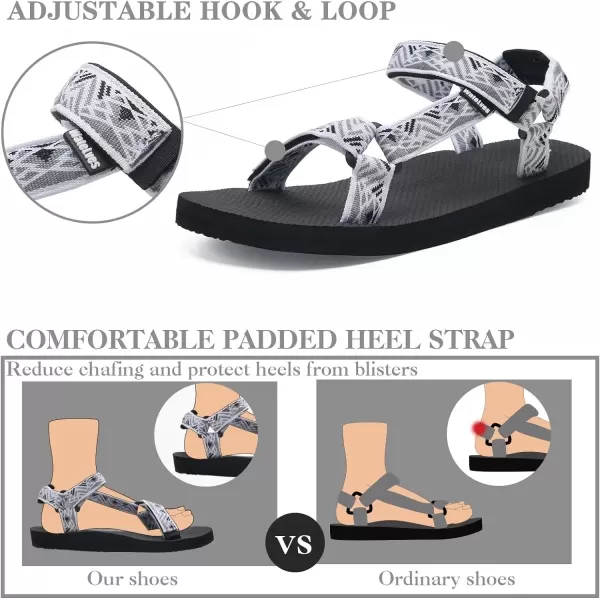 WateLves Womens-Sport-Sandals Outdoor-Hiking-with-Arch-Support Comfortable Webbing-Water-Athletic Beach-Shoes for Travel-Walking-Trekking-Camping