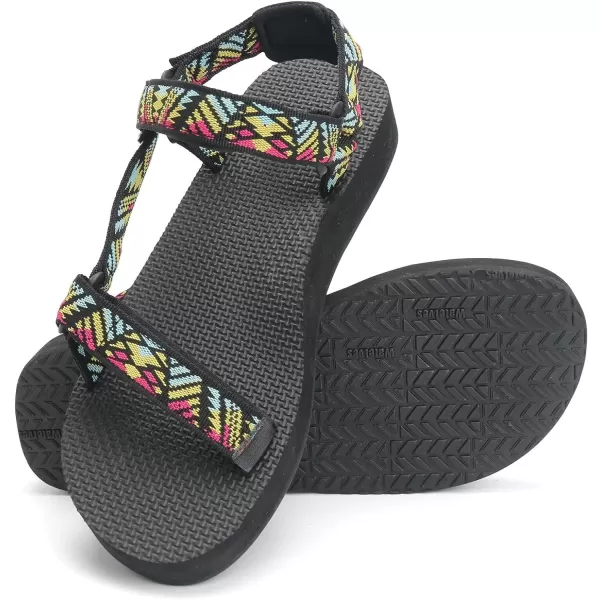 WateLves Womens-Sport-Sandals Outdoor-Hiking-with-Arch-Support Comfortable Webbing-Water-Athletic Beach-Shoes for Travel-Walking-Trekking-Camping