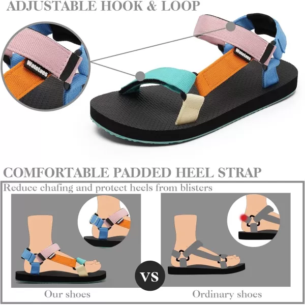 WateLves Womens-Sport-Sandals Outdoor-Hiking-with-Arch-Support Comfortable Webbing-Water-Athletic Beach-Shoes for Travel-Walking-Trekking-Camping