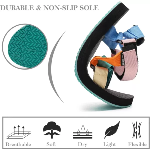 WateLves Womens-Sport-Sandals Outdoor-Hiking-with-Arch-Support Comfortable Webbing-Water-Athletic Beach-Shoes for Travel-Walking-Trekking-Camping