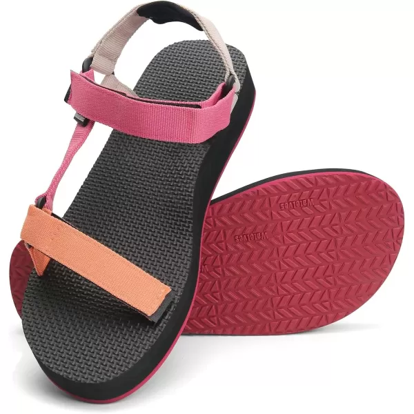 WateLves Womens-Sport-Sandals Outdoor-Hiking-with-Arch-Support Comfortable Webbing-Water-Athletic Beach-Shoes for Travel-Walking-Trekking-Camping