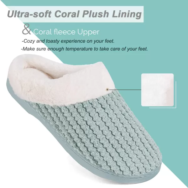 Women's Memory Foam Slippers Comfort Wool-Like Plush Fleece Lined House Shoes for Indoor &amp; Outdoor