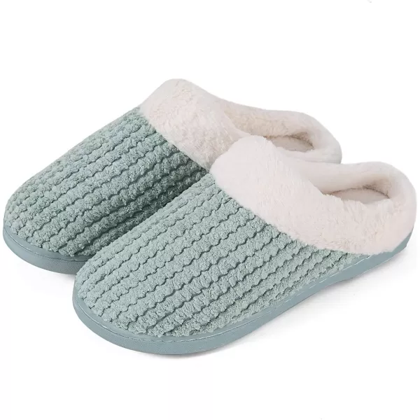 Women's Memory Foam Slippers Comfort Wool-Like Plush Fleece Lined House Shoes for Indoor &amp; Outdoor