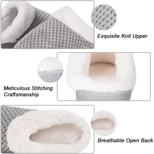 Women's Memory Foam Slippers Comfort Wool-Like Plush Fleece Lined House Shoes for Indoor &amp; Outdoor