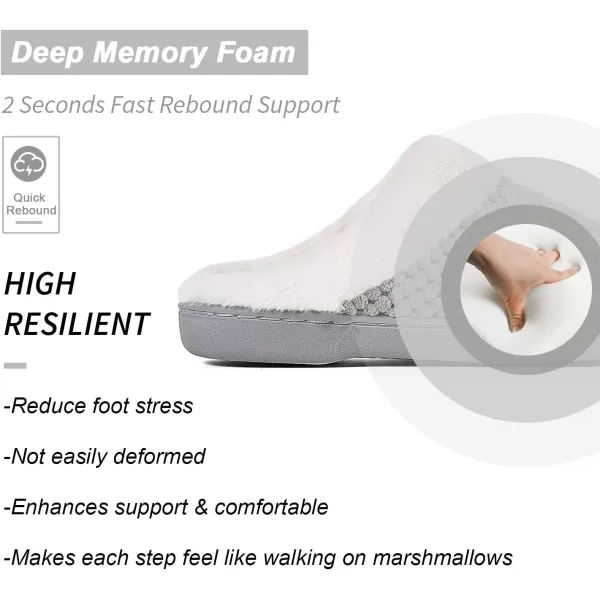 Women's Memory Foam Slippers Comfort Wool-Like Plush Fleece Lined House Shoes for Indoor &amp; Outdoor