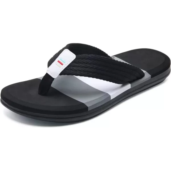 WateLves Mens-Flip-Flops-Thong-Sandals-with-Arch-Support Lightweight-Water-Shoes Open-Toe Comfort Summer-Beach-Slippers for Pool-Showers-Dorms Indoor-Outdoor