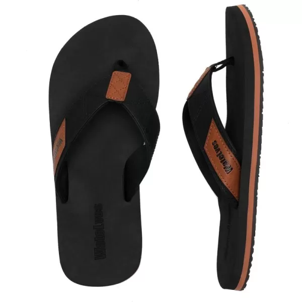 WateLves Mens-Flip-Flops-Thong-Sandals-with-Arch-Support Lightweight-Water-Shoes Open-Toe Comfort Summer-Beach-Slippers for Pool-Showers-Dorms Indoor-Outdoor
