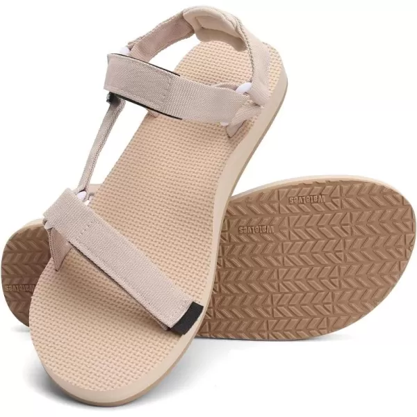 WateLves Womens-Sport-Sandals Outdoor-Hiking-with-Arch-Support Comfortable Webbing-Water-Athletic Beach-Shoes for Travel-Walking-Trekking-Camping
