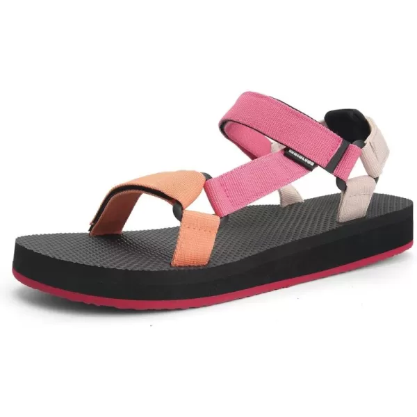 WateLves Womens-Sport-Sandals Outdoor-Hiking-with-Arch-Support Comfortable Webbing-Water-Athletic Beach-Shoes for Travel-Walking-Trekking-Camping