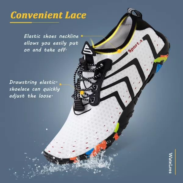WateLves Water Shoes Mens Womens Beach Swim Shoes Quick-Dry Aqua Socks Pool Shoes for Surf Yoga Water Aerobics