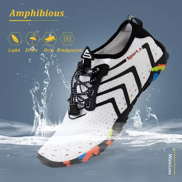 WateLves Water Shoes Mens Womens Beach Swim Shoes Quick-Dry Aqua Socks Pool Shoes for Surf Yoga Water Aerobics