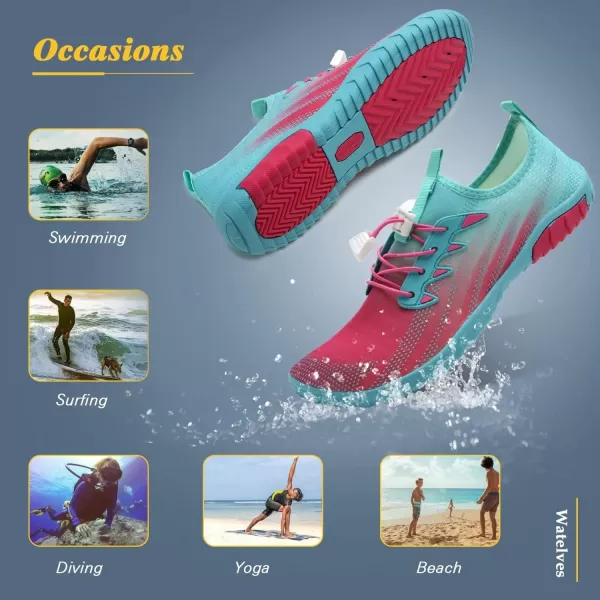WateLves Water Shoes Mens Womens Beach Swim Shoes Quick-Dry Aqua Socks Pool Shoes for Surf Yoga Water Aerobics