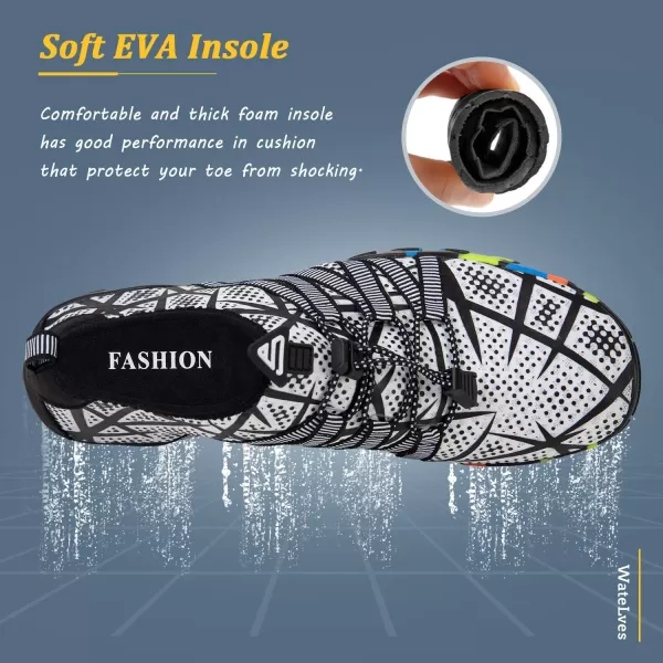 WateLves Water Shoes Mens Womens Beach Swim Shoes Quick-Dry Aqua Socks Pool Shoes for Surf Yoga Water Aerobics