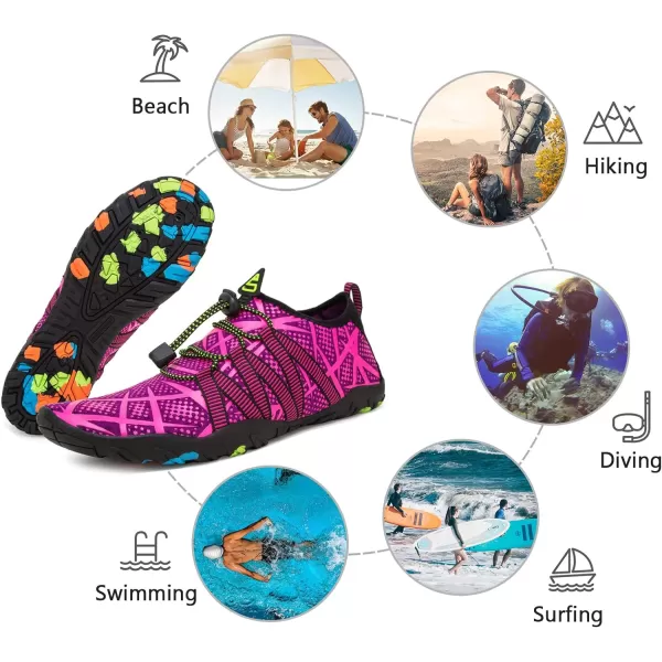 WateLves Water Shoes Mens Womens Beach Swim Shoes Quick-Dry Aqua Socks Pool Shoes for Surf Yoga Water Aerobics