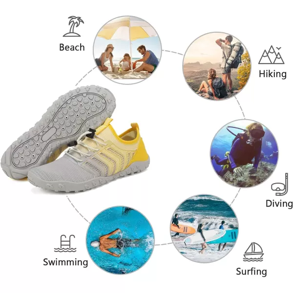 WateLves Water Shoes Mens Womens Beach Swim Shoes Quick-Dry Aqua Socks Pool Shoes for Surf Yoga Water Aerobics