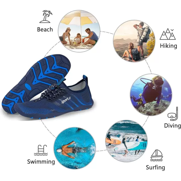 WateLves Water Shoes Mens Womens Beach Swim Shoes Quick-Dry Aqua Socks Pool Shoes for Surf Yoga Water Aerobics