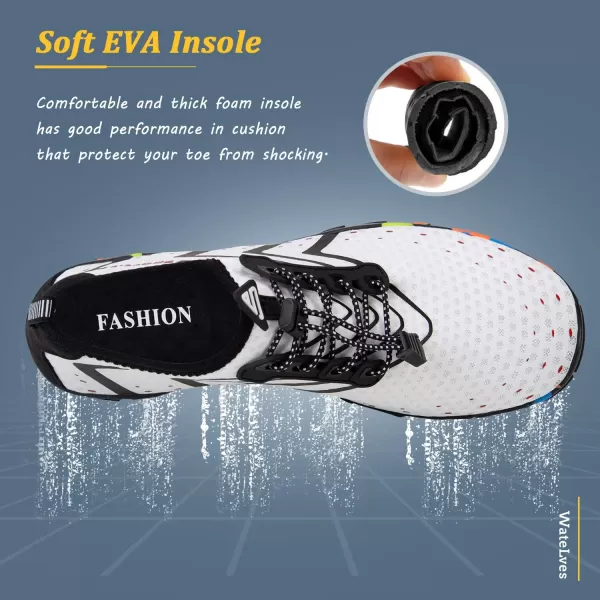 WateLves Water Shoes Mens Womens Beach Swim Shoes Quick-Dry Aqua Socks Pool Shoes for Surf Yoga Water Aerobics