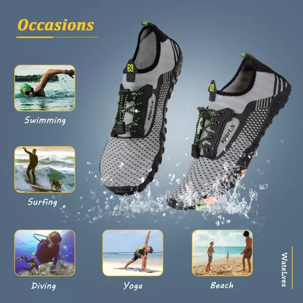 WateLves Water Shoes Mens Womens Beach Swim Shoes Quick-Dry Aqua Socks Pool Shoes for Surf Yoga Water Aerobics