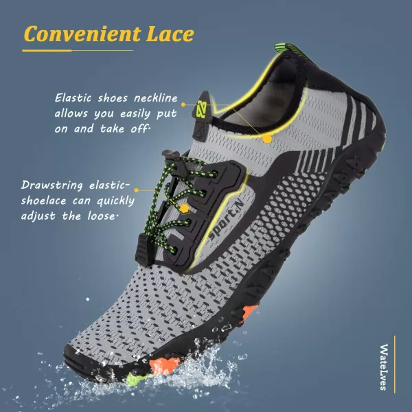 WateLves Water Shoes Mens Womens Beach Swim Shoes Quick-Dry Aqua Socks Pool Shoes for Surf Yoga Water Aerobics