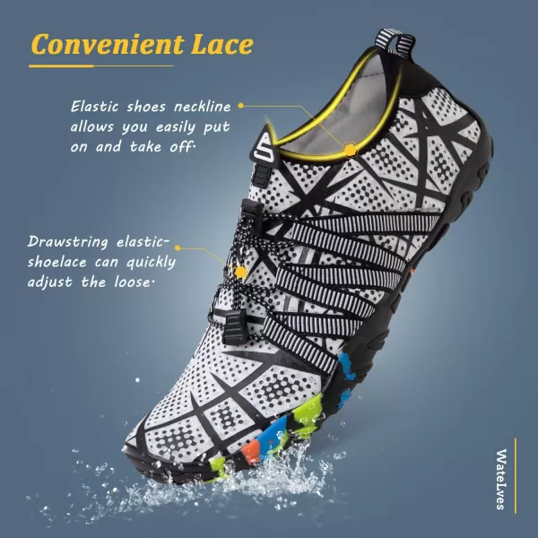WateLves Water Shoes Mens Womens Beach Swim Shoes Quick-Dry Aqua Socks Pool Shoes for Surf Yoga Water Aerobics
